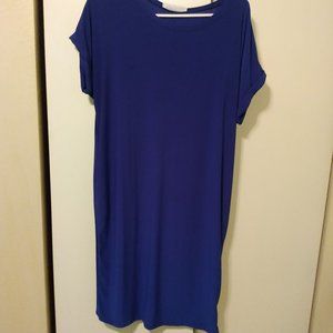 Modest Royal Blue T shirt dress